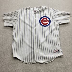 Vintage Majestic Chicago Cubs Alfonso Soriano 12 Men's Pinstripe Jersey Size 2XL